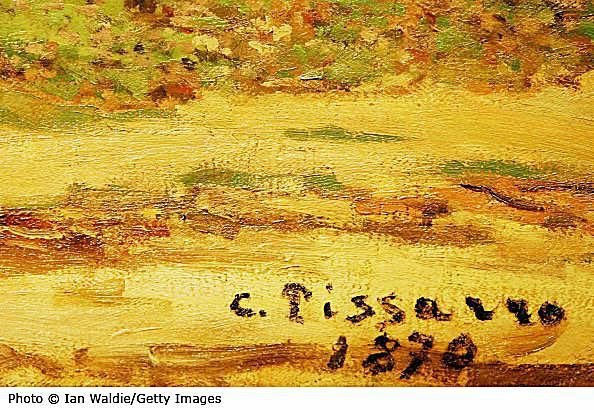 Firma del famoso artista impresionista Camille Pissarro