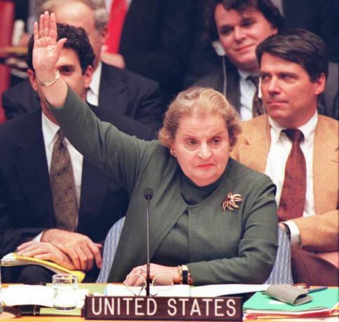 Madeleine Albright, embajadora de los Estados Unidos ante las Naciones Unidas