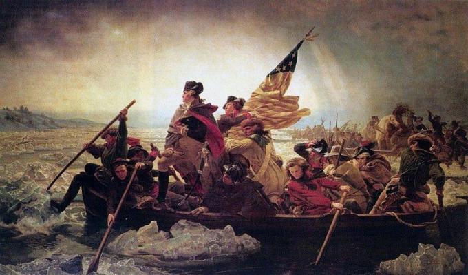 Washington cruzando el Delaware por Emanuel Leutze, 1851