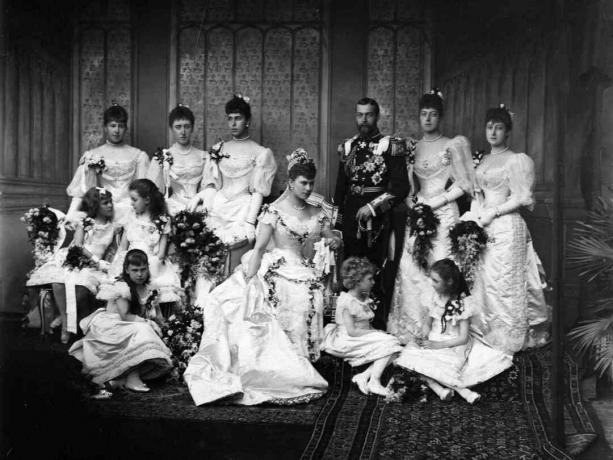 La fiesta de bodas del futuro rey Jorge V y María de Teck en 1893