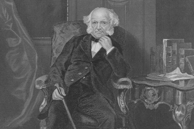 Retrato grabado del anciano Martin Van Buren