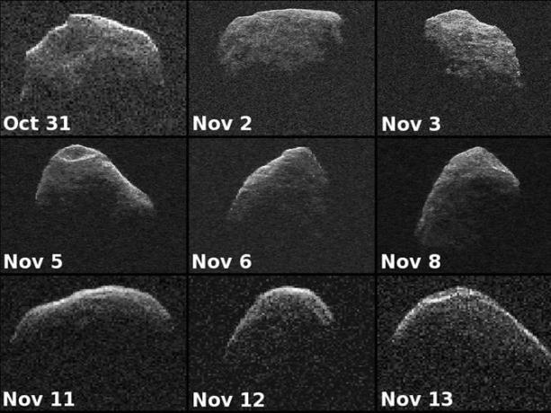 Asteroide Apophis visto en imágenes de radar.