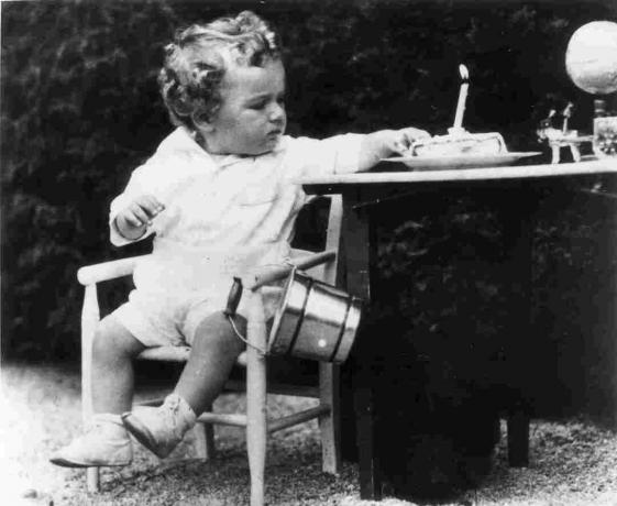 Una foto del pequeño Charlie Lindbergh unos meses antes de ser secuestrado y asesinado.