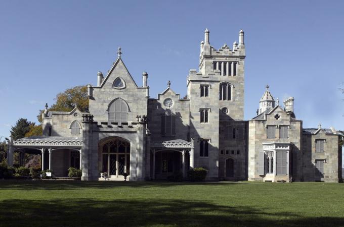 El renacimiento gótico Lyndhurst Mansion en Tarrytown, Nueva York
