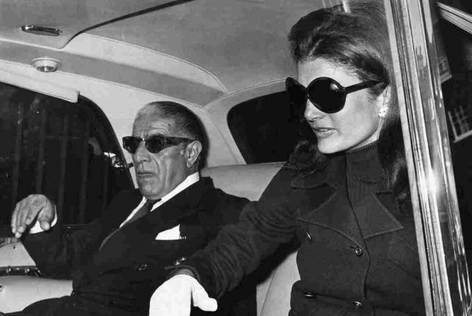 Fotografía de Aristóteles Onassis y Jacqueline Kennedy Onassis