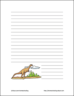 Papel temático de dinosaurio