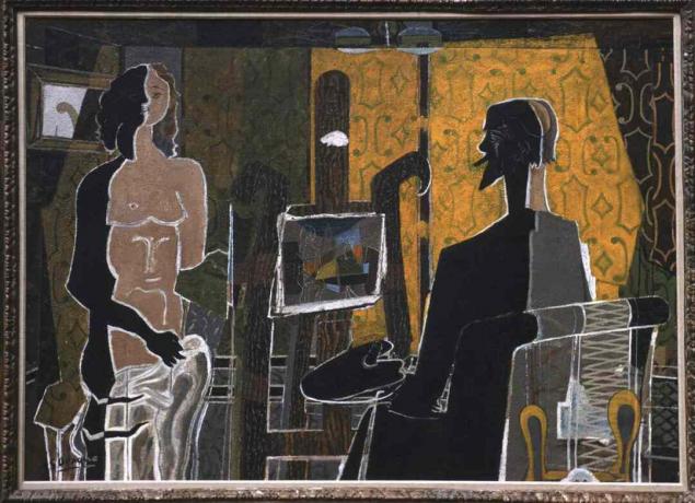 Georges Braque pintor y modelo