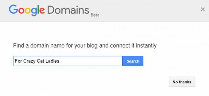 Interfaz de dominios de Google en Blogger