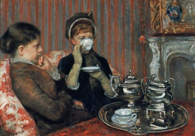 Una taza de té de Mary Cassatt