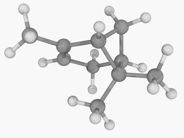 molécula de alfa-pineno