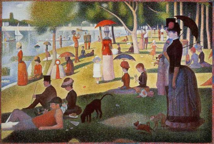 Domingo en la isla de la Grande Jatte por Georges Seurat