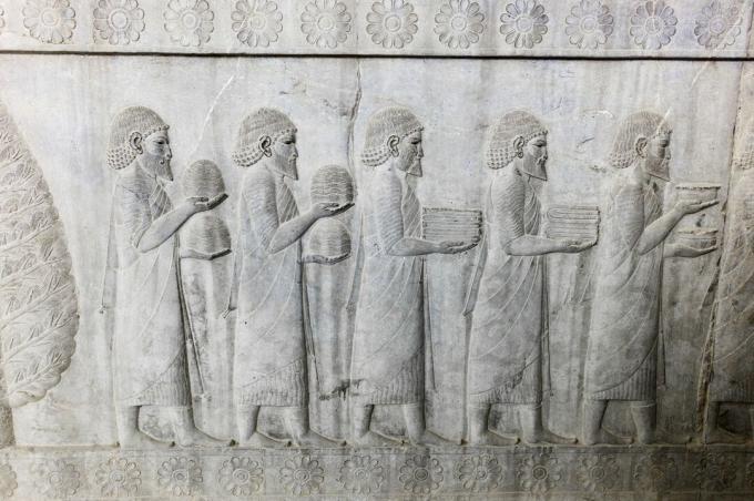 Bajorrelieve en Persépolis, Irán