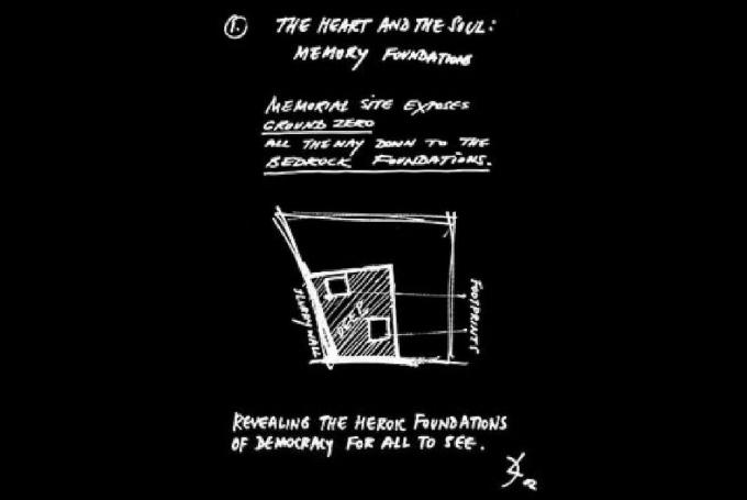 El corazón y el alma: fundamentos de la memoria - Daniel Libeskind Idea de boceto inicial de diciembre de 2002 Presentación de diapositivas