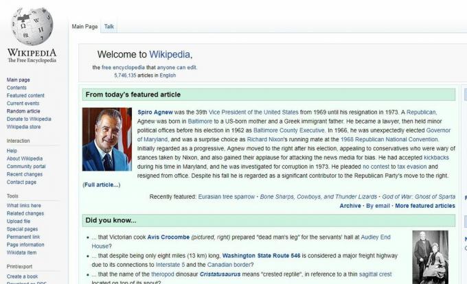 Barra de navegación vertical de Wikipedia