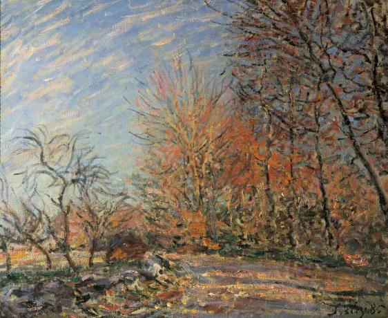 Albert Sisley vista de madera Fontainebleau