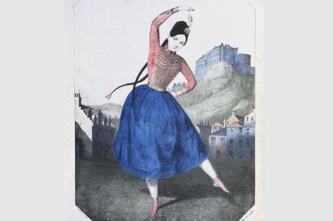 Fannie Elssler y su danza Cracovienne, portada de música, 1850