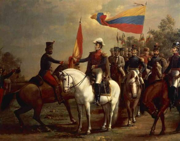 Simón Bolívar durante las guerras de independencia latinoamericanas