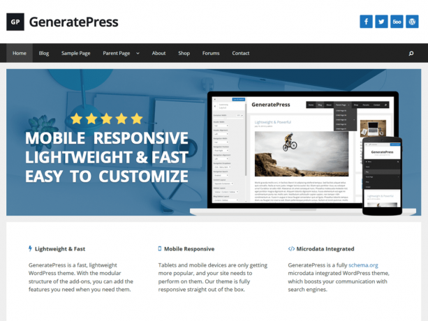 Tema de WordPress GeneratePress