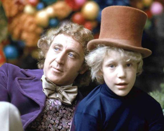 Gene Wilder y Peter Ostrum en el personaje de Willy Wonka y Charlie