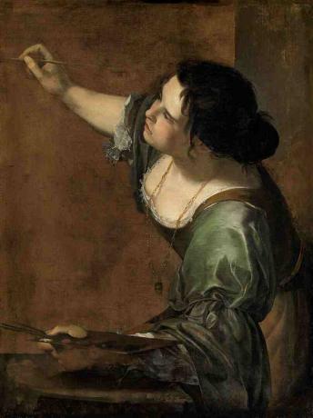 Autorretrato como la alegoría de la pintura (La Pittura), Artemisia Gentileschi.