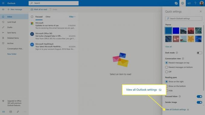 "Ver toda la configuración de Outlook"