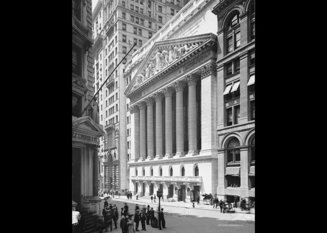 Fotografía de 1904 del edificio de la Bolsa de Nueva York