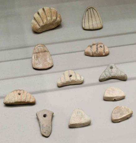 Fichas de arcilla, período Uruk, excavadas en Susa, Irán